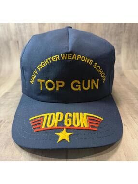 VTG AADCO Navy Fighter Weapons School TOP GUN Navy Hat Snap Back Cap